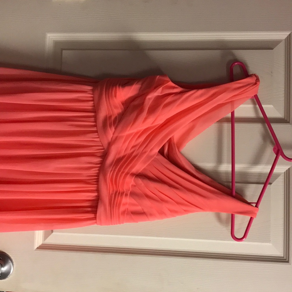 Coral bridesmaid dress